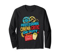 Crítico de Cine Profesional en Servicio Retro Movie Buff Manga Larga