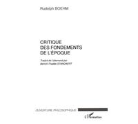 Critique des fondements de l'époque
