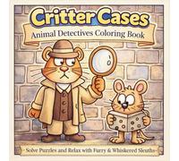Critter Cases: Animal Detectives Coloring Book for Kids and Adults - Cute Mystery Scenes, Whimsical Animal Sleuths, Relaxing Coloring Pages with Bold Lines