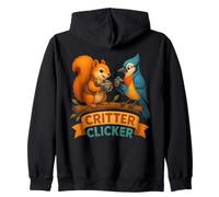 Critter Clicker Ardilla Pájaro Fotografía Diversión Sudadera con Capucha