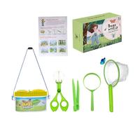 Critter Keeper, Kit de Captura de Mariposas de 6 Piezas para niños con hábitat de Mariposas, Lupa, Pinzas, Receptor, Red y guía, Juego de exploración científica y observación de Insectos al Aire li