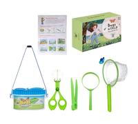 Critter Keeper, Kit de Captura de Mariposas de 6 Piezas para niños con hábitat de Mariposas, Lupa, Pinzas, Receptor, Red y guía, Juego de exploración científica y observación de Insectos al Aire li