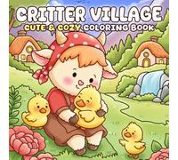 Critter Village Coloring Book: Cozy Countryside Coloring Pages with Cute Animals, Whimsical Cottages, Blooming Gardens, and Relaxing Village Scenes for All Ages Relaxation