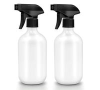 Criveple 2 botellas pulverizadoras, 500 ml de agua para plantas, atomizador, con puntas de pulverización ajustables, botella de pulverización de agua vacía, limpieza, hogar, jardín, peluquería (blanco