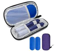 Criveple Bolsa isotérmica de insulina con 2 acumuladores de frío, Bolsa para medicamentos para diabéticos, Bolsa TSA para bolígrafos de insulina, epipen, insulina y Otros Accesorios para la Diabetes