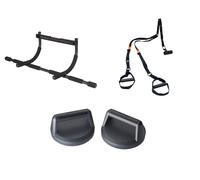 CRIVIT Barra de dominadas / Entrenador en suspensión / Mangos para flexiones giratorios