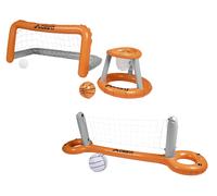 CRIVIT Red de voleibol hinchable para piscina / Set de portería y canasta para piscina