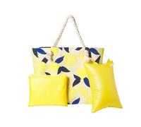 CRIVIT Set de bolsas de playa (LEMON)