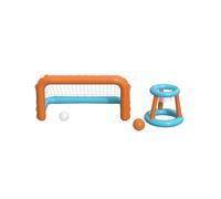 CRIVIT Set de portería y canasta inflables para piscina (Portería y aro de baloncesto)