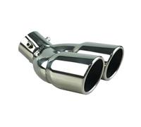 CRJIMX 1 Pieza Boquilla De Escape Doble Para Automóvil Acero Inoxidable Tubo De Escape Silenciador Doble Tubo Para General Accesorios De Auto(Square)