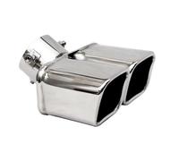 CRJIMX 1 Pieza Boquilla De Escape Doble Para Automóvil Acero Inoxidable Tubo De Escape Silenciador Doble Tubo Para General Accesorios De Auto(Round)