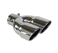 CRJIMX 1 Pieza Boquilla De Escape Doble Para Automóvil Acero Inoxidable Tubo De Escape Silenciador Doble Tubo Para General Accesorios De Auto(Round)