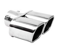 CRJIMX 1 Pieza Boquilla De Escape Doble Para Automóvil Acero Inoxidable Tubo De Escape Silenciador Doble Tubo Para General Accesorios De Auto(Square)