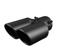 CRJIMX 1ud General Coche Doble Salida Punta Escape Acero Inoxidable Negro Para Silenciador Tubo Doble Para Accesorios Coche(NEGRO)