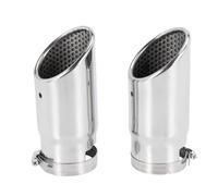 CRJIMX 2 Piezas Para Mercedes Para Benz C180 Tubo de escape de coche Punta de silenciador Acero inoxidable Cromado Accesorios modificados para garganta trasera