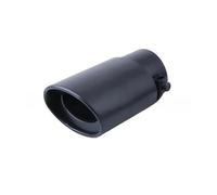 CRJIMX Accesorios De Auto Para Funda De Tubo De Escape Para Garganta Trasera Para Punta De Silenciador Dorada Universal 63mm Tubo De Escape Modificado Acero Inox(NEGRO,Derecho)