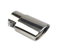 CRJIMX Accesorios De Auto Para Funda De Tubo De Escape Para Garganta Trasera Para Punta De Silenciador Dorada Universal 63mm Tubo De Escape Modificado Acero Inox(Plata,Derecho)