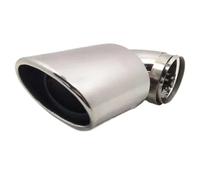 CRJIMX Cubierta De Diseño De Carrocería De Acero Inoxidable Para Silenciador De Tubo De Escape 1 Unidad Para N&issan Qashqai J11 2016-2018(Plata,Tubo único)