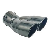 CRJIMX Doble Salida De Escape Para Automóvil Punta Universal De Acero Inoxidable Entrada 63mm 76mm(76MM Curved)