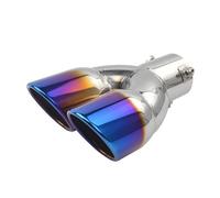 CRJIMX General 63mm Doble Salida Escape Trasero Tubo Terminal Silenciador Accesorios Auto Acero Inoxidable(Derecho)