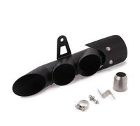 CRJIMX Kit De Silenciador De Escape Doble De Dos Y Tres Salidas Para Motocicleta Para CBR250RR Etc Accesorios De Modificación(NEGRO,Tres agujeros)