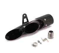 CRJIMX Kit De Silenciador De Escape Doble De Dos Y Tres Salidas Para Suzuki GSXR S1000 S1000RR Etc Para Motocicleta Accesorios De Modificación(Textura de fibra de carbono,Dos agujeros)