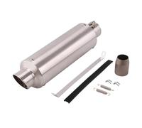 CRJIMX Kit De Silenciador De Escape Universal Para Motocicleta De 51 Mm Para Cb650f Cb1000r Cbr250r Coches Deportivos De Calle Motos De Cross Y ATV(Acero inoxidable F)