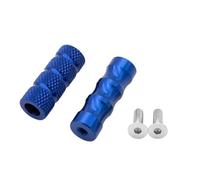 CRJIMX Motocicleta CNC Universal M6 Palanca Cambio Racing Estriberas Pedal Freno Palanca Cambio Motocicleta Reposapiés Estribera Aluminio(Azul)