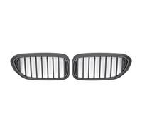 CRJIMX Negro Brillante Dobles Listones Parrillas Delanteras Kidney Para 5-Series G30 G31 G38 530i 540i 550i 2017 2018 2019 2020(Matte Black,Single)