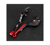 CRJIMX Palanca De Embrague Freno Extensible Y Plegable Aluminio Para Motocicleta Para Hyosung GT250R 2006-2016(negro rojo)