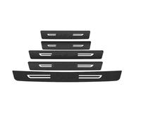 CRJIMX para Fiat para Panda Protector De Umbral Fibra Carbón Adhesivo Soglia Paragolpes del Maletero Protección Pedales Película(5PC)