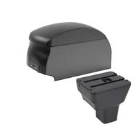 CRJIMX Para N&issan Para Kicks 2016-2021 Caja De Brazo De Coche Piezas Interiores Piezas De Retrofit Caja De Almacenamiento Central USB(B2 Black double)