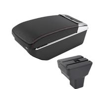 CRJIMX Para N&issan Para Kicks Reposabrazos Coche 2016-2021 Piezas Interior Piezas Retrofit Caja Almacenamiento Central Interfaz USB(A1 Negro rojo 7USB)