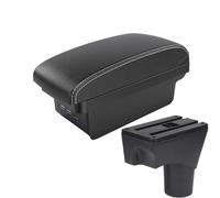 CRJIMX Para N&issan Para March Para Micra K13 MK4 IV Caja De Descansabrazos Para Sunny Caja De Descansabrazos Para Coche 2010-2023 Caja De Almacenamiento(B3 Negro blanco 3USB)