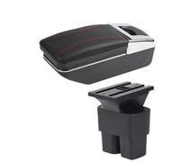 CRJIMX Para N&issan Para NV200 Evalia Caja Apoyabrazos Auto Almacenamiento Interior Piezas Retrofit Accesorios Auto(Una línea roja SIN USB)