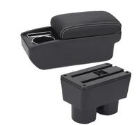 CRJIMX Para N&issan Para Tiida Para Latio Para Sylphy Caja Reposabrazos Portavasos Piezas Retrofit Accesorios Coche(C3 Negro blanco SIN USB)