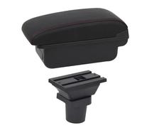 CRJIMX Para Toyota Para Yaris 3 Hybrid Para Yaris Para Vitz Caja De Apoyabrazos De Coche Modificación Interna Carga USB Accesorios De Coche(Línea Roja B1)