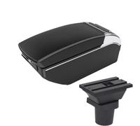 CRJIMX Para Toyota Para Yaris Para Vitz Hatchback 1998-2005 Caja De Brazo Almacenamiento Central Descansabrazos Interfaz USB(A3 Negro blanco 7USB)