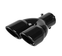 CRJIMX Para Universal 63mm Entrada De Coche Doble Tubo De Escape Trasero Silenciador Carbon Negro Salida Accesorios De Coche En Acero Inoxidable(Burnt Blue straight)