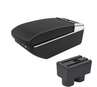 CRJIMX Para Venucia D50 Caja Reposabrazos Coche Piezas Retrofit Caja Almacenamiento Brazo Accesorios Coche Pieza Retrofit(A1 Negro rojo 7USB)