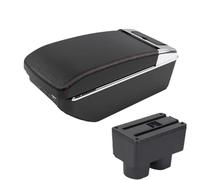 CRJIMX Para Venucia Para D50 Caja De Descansabrazos Piezas Retrofit Almacenamiento Brazo Accesorios Auto Pieza Retrofit(A1 Negro rojo 7USB)