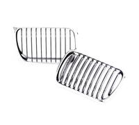CRJIMX Parrilla Renal Cromo Plateado Para Serie 3 E36 Facelift LCI 1997 1998 1999 Reemplazo Doble Línea Individual(Single)