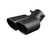 CRJIMX Piezas Tuning Auto Tubo Escape Para Silenciador Trasero Para Negro Mate Puntiagudo Acero Inox Para Doble Salida Terminal Para Accesorio Decorativo(NEGRO,Curvo)