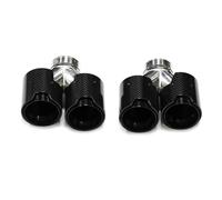 CRJIMX Punta De Escape Cuádruple De Fibra De Carbono Para B&MW F10 F11 535d 535i 640i 640d Hasta G30 G31(negro brillante)