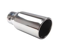CRJIMX Punta De Escape General De 3.81 Cm A 6,35 Cm Entrada Y Salida De 7.62 Cm Con Abrazaderas Y Adaptadores 21.5 Cm De Largo Ajuste Atornillado(Plata)