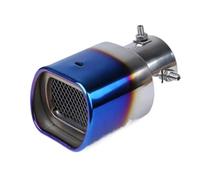 CRJIMX Punta De Silenciador De Escape Cuadrada Para Coche Tubo De Acero Inoxidable Revestimiento De Escape Trasero Modificado Diámetro De Tubo De 63 Mm(Azul,Derecho)