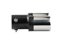 CRJIMX Silenciador De Escape Universal De Doble Salida Para Coche 63 Mm Con Borde Negro Plateado Puntas De Escape Modificadas Accesorios Exteriores Para Coche(Black+Silver,Derecho)