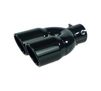 CRJIMX Silenciador De Tubo De Escape Trasero Doble Universal De 63 Mm Con Entrada De Aire Para Coche Piezas De Acero Inoxidable Para Automóvil(Black Z)