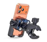 CRJIMX Soporte De Teléfono para Motocicleta Antivibración Y Compatible con Cámara Manillar Bicicleta Bloqueo Seguro Universal