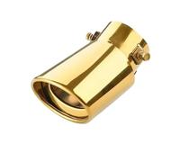 CRJIMX Tubo De Escape De Coche De 63 Mm 6 Colores Modificado Silenciador General De Acero Inoxidable Cubierta Decorativa(Oro,Doblar)